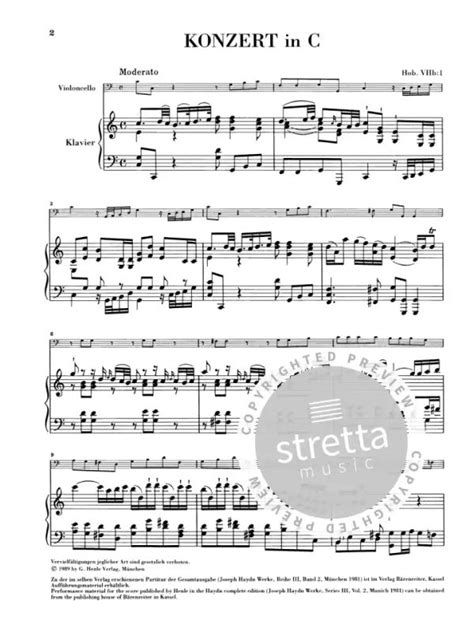 Concerto For Violoncello And Orchestra C Major Hob. VIIb: 1